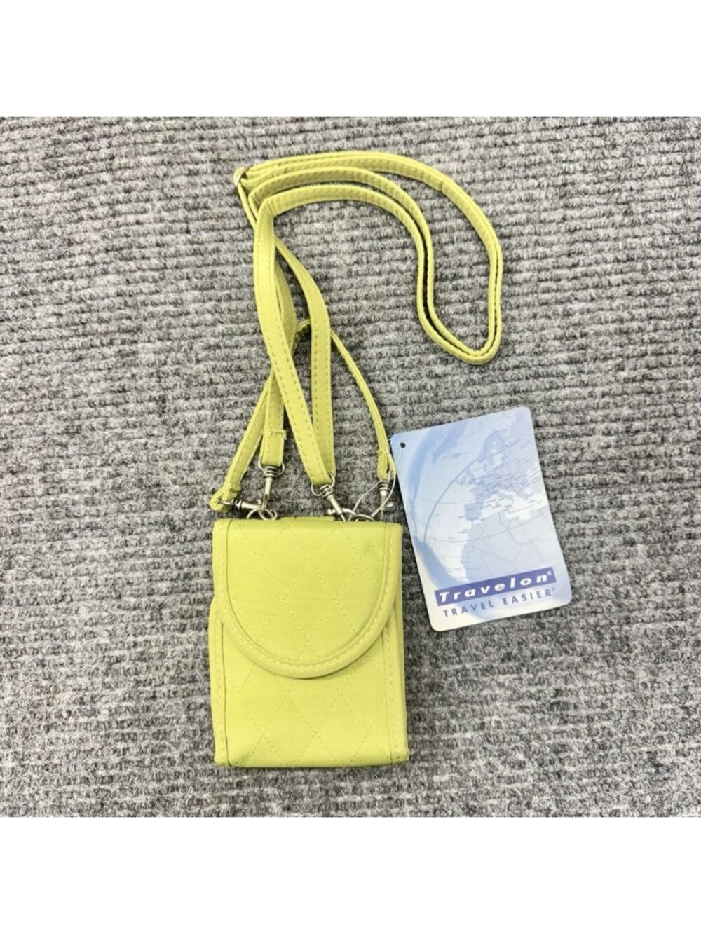 Travelon Wallet Travel Mini Bag Crossbody Green Anti Theft Card Organizer NEW